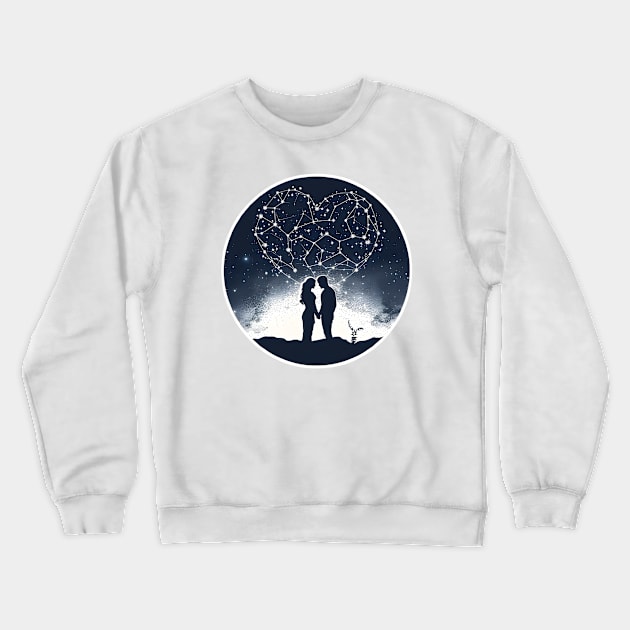 Discover True Romance: Art, Creativity and Connections for Valentine's Day and Lovers' Day Crewneck Sweatshirt by insaneLEDP